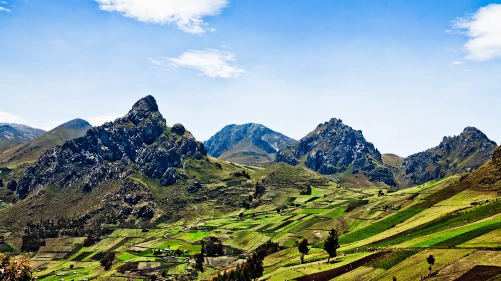 paisagem da cordilheira dos Andes