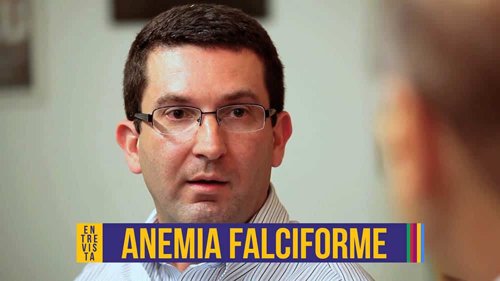 Anemia falciforme | Guilherme Fonseca Thumbnail com o rosto do hematologista Guilherme Fonseca e o título da entrevista, "anemia falciforme".