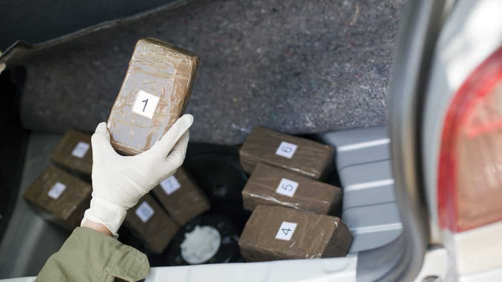 apreensão de drogas em porta-malas de carro. combate às drogas tem falhado