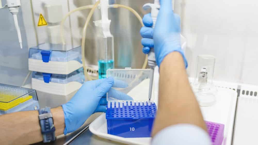mão de cientista segurando pipeta.veja as descobertas da medicina 2014