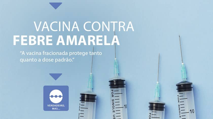 Dose fracionada da vacina é suficiente para proteger contra a febre amarela | Checagem thumb drops vacina febre amarela