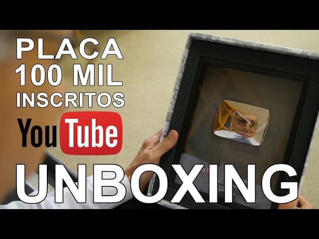 Unboxing | Placa de 100 mil inscritos no YouTube thumb unboxing