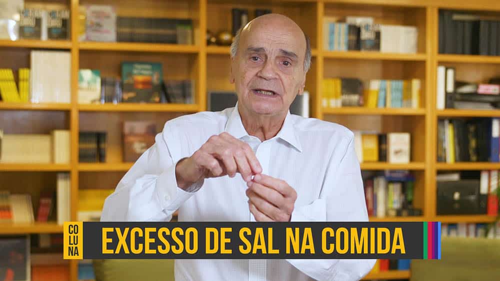 Thumbnail com dr. Drauzio e o texto "excesso de sal na cozinha".