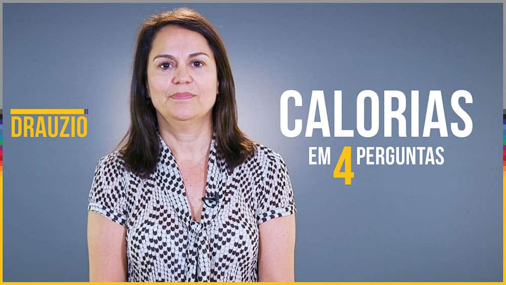 Nutricionista Lilian Cardia e, ao lado, o texto "calorias em 4 perguntas".