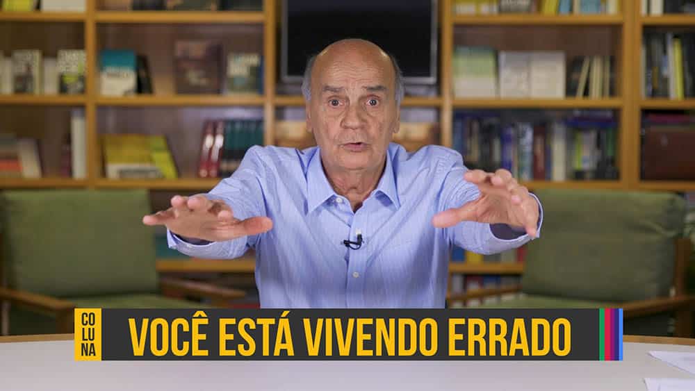Dr. Drauzio Varella e abaixo a frase "você estea vivendo errado", referente ao conteúdo sobre sedentarismo.