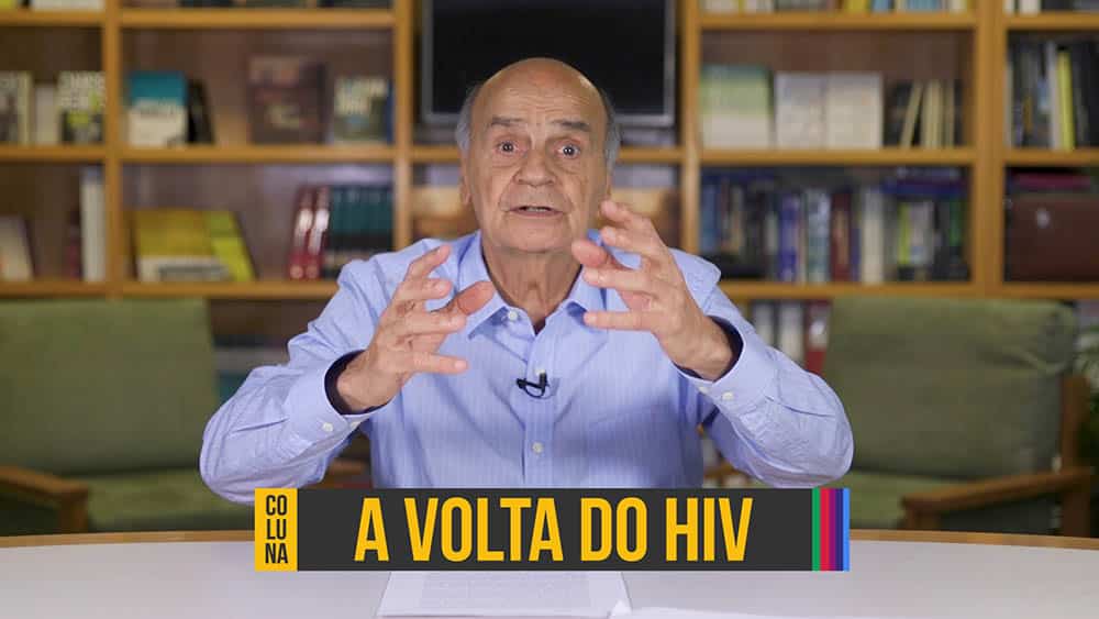 Dr. Drauzio Varella e abaixo o texto "a volta do hiv".