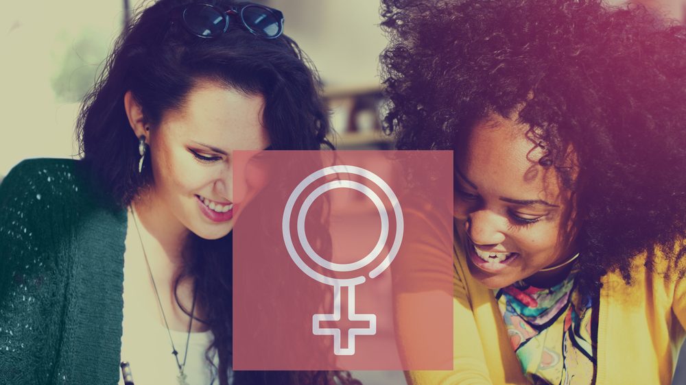 mulheres jovens e símbolo das mulheres. educação sexual é importante para reduzir vulnerabilidades