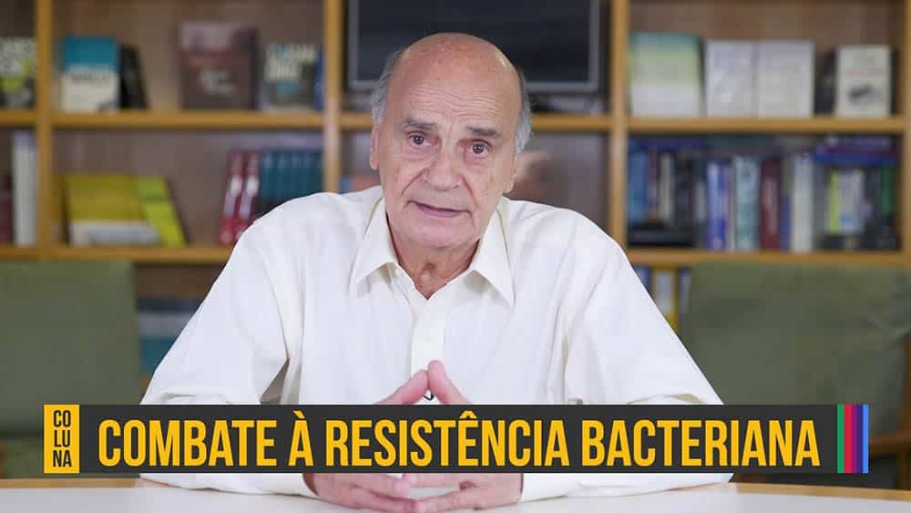 Dr. Drauzio Varella e texto "combate à resistência bacteriana".