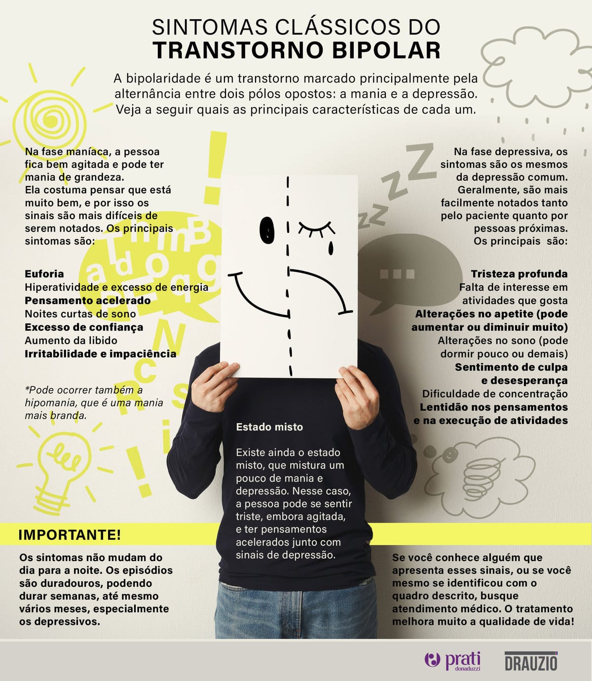 Aprenda a diferença entre transtorno bipolar e transtorno