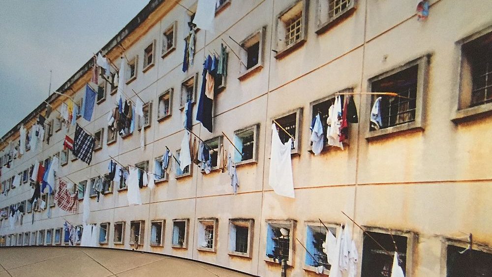 lateral de prédio interno do Carandiru, onde Valdemar trabalhou anos
